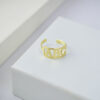 Anel de Formatura Infantil ABC, Banhado a Ouro 18K