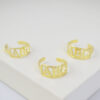 Anel de Formatura Infantil ABC, Banhado a Ouro 18K