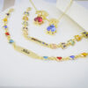 10-pulseiras-infantil-coracao-e-borboleta.jpg Pulseira Infantil Colorida com Nome Gravado, Banhado a Ouro