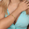 1000007-PU-1.jpg Pulseira Lacraia, 19,5cm/7,2mm, Banhado a Ouro