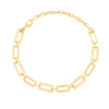 Pulseira Dourada, com Detalhes em Mini Zircônias, Banhado a Ouro