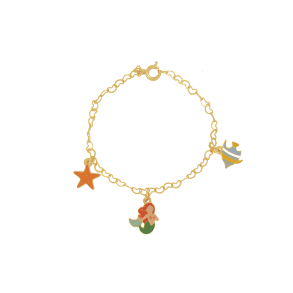 Pulseira Infantil Sereia com Pingen...