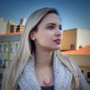 Conjunto Colar +Brinco Coração, com Pedra de Zircônia Fusion