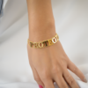 33.png Pulseira Personalizada com Nome Duplo Elo Português, Banhado