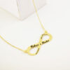Colar Infinito, Personalizado com Nomes, Banhado a Ouro