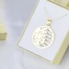 8000083-PER (1) Colar Medalha Árvore da Vida, com Nomes Gravados, Banhado