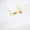 Pulseira Infantil, Coroa com Nome Personalizado, Banhado