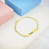 Pulseira Infantil, Coroa com Nome Personalizado, Banhado
