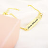 Pulseira Infantil, Borboleta com Nome, Personalizado, Banhada a ouro