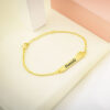 Pulseira Infantil, Menina com Nome Personalizado, Banhado