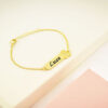8000314-Per1-2.jpg Pulseira Infantil, Urso com Nome, Personalizado, Banhado a Ouro