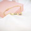 8000330-Per-2.jpg Pulseira Infantil, Castelo com Resina Personalizado, Banhado