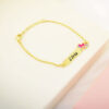 8000331-PER.jpg Pulseira Infantil, Borboleta com Resina Personalizado