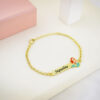 Pulseira Infantil, Sereia com Resina Personalizado, Banhado