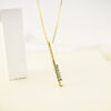 Barra fino dourado 3 Colar Barra 3D Personalizado com Nome, Banhado a Ouro/Prata
