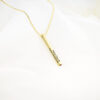Barra fino dourado 4 Colar Barra 3D Personalizado com Nome, Banhado a Ouro/Prata