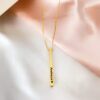 Barra fino dourado 5 Colar Barra 3D Personalizado com Nome, Banhado a Ouro/Prata