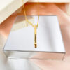 Barra fino dourado 6 Colar Barra 3D Personalizado com Nome, Banhado a Ouro/Prata