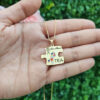 Colar-Autismo-quebra-cabe-a-com-nome-Personalizado Colar Autismo, Quebra-Cabeça Personalizado com Nome, Banhado