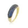 IMG-7623.jpg Anel Aparador/Porta-aliança, Cravejado com Zircônias Azul, Banhado a Ouro