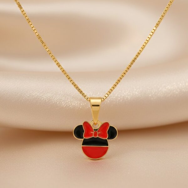 Colar Infantil Minnie,com Resina, B...