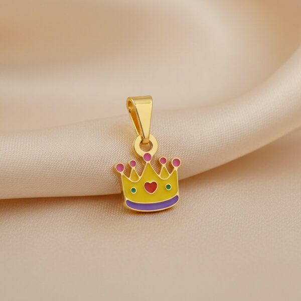 Pingente Infantil Coroa,com Resina,...