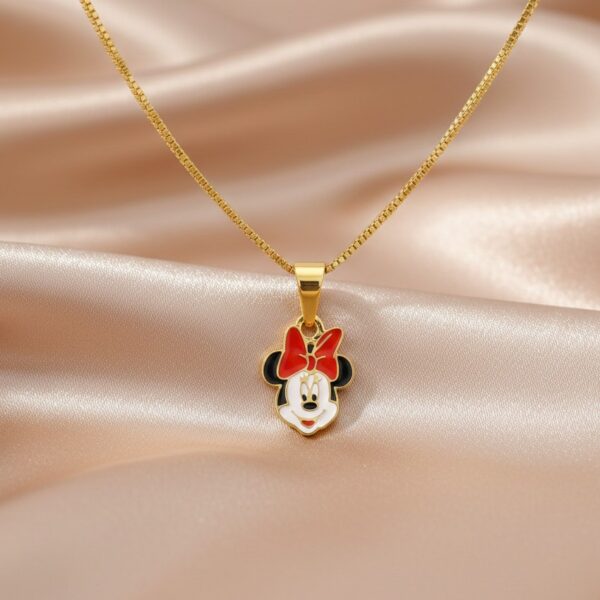 Colar Infantil Minnie,com Resina, B...
