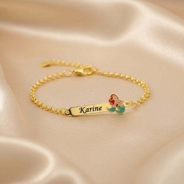 Pulseira Infantil, Sereia com Resin...