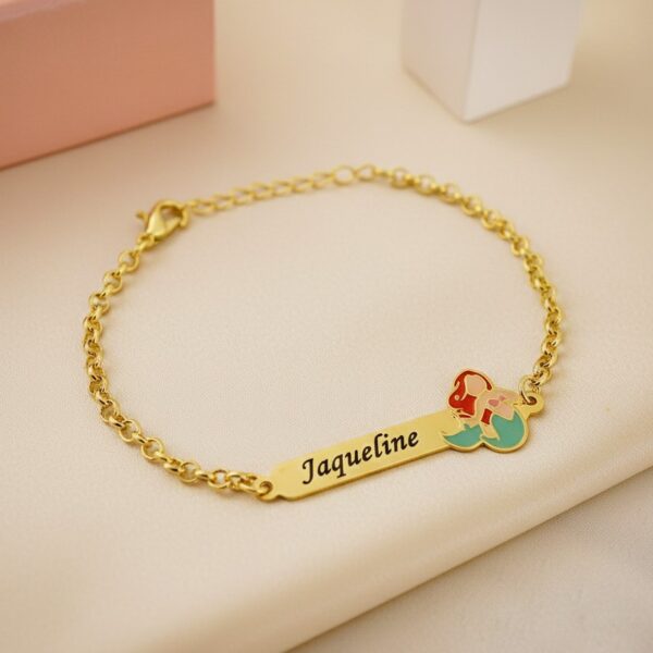 Pulseira Infantil, Sereia com Resin...