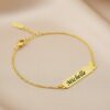 Pulseira Infantil, Borboleta com Nome, Personalizado, Banhada a ouro