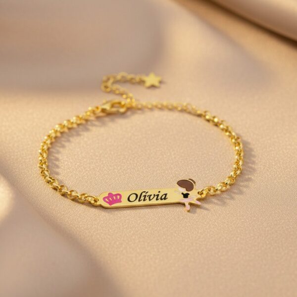 Pulseira Infantil, Bailarina com Re...