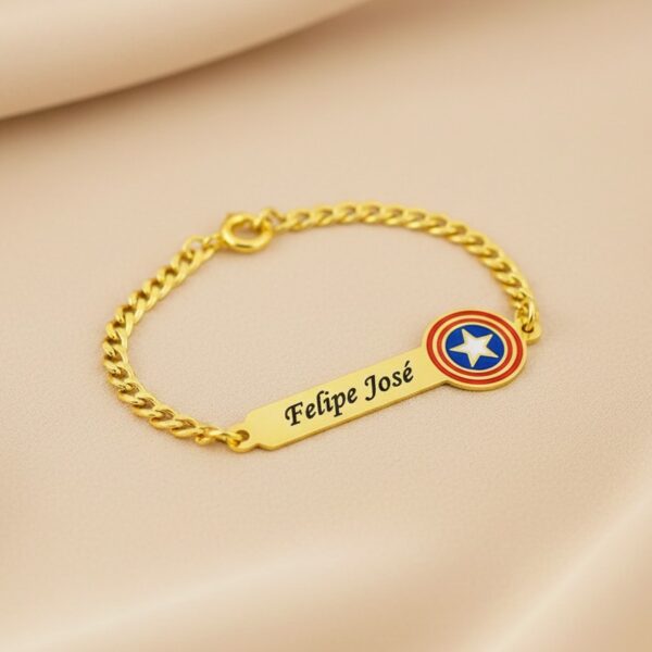 Pulseira Infantil, Capitão Améric...