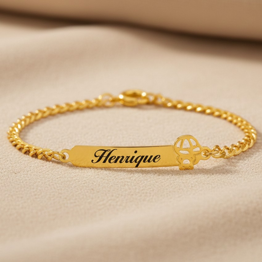 Pulseira Infantil, Menino com Nome Gravado, Personalizado - Imagem 4