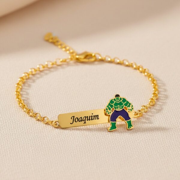 Pulseira Infantil, Hulk Verde Perso...