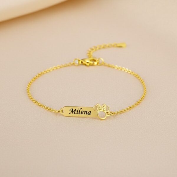 Pulseira Infantil Minnie Vazada Peq...