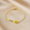 Infantil -0092 Pulseira Infantil, Emoji com Resina Personalizado