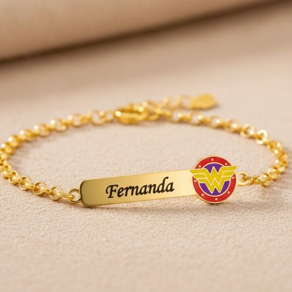 Pulseira Infantil, Mulher Maravilha...