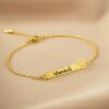 Pulseira Infantil, Menina com Nome Personalizado, Banhado