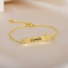 Pulseira Infantil, Menina com Nome Personalizado, Banhado