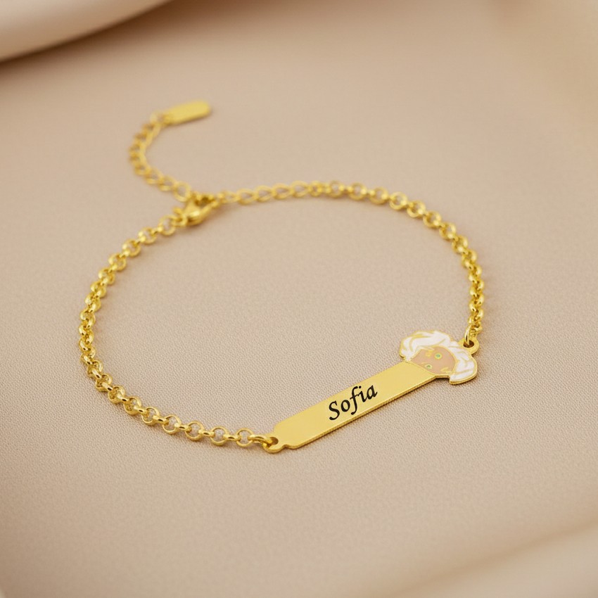 Pulseira Infantil, Frozen com Resina Personalizado, Banhado - Imagem 5