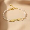 Pulseira Infantil de Pérola, Frozen com Resina, Banhado