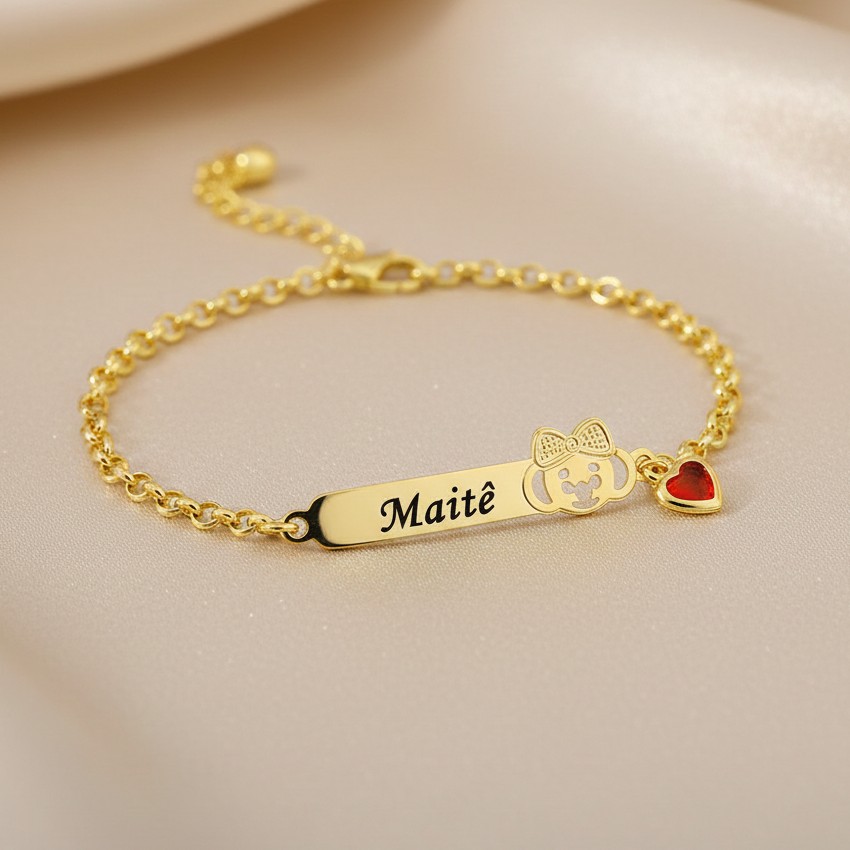 Pulseira Infantil, Lilica Repilica com Nome, Personalizado