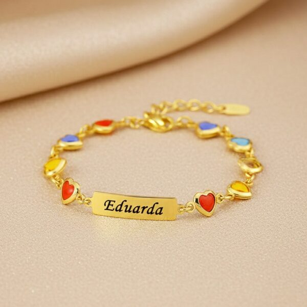 Pulseira Infantil Colorida com Nome...
