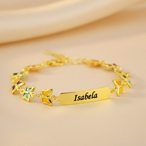 Pulseira Infantil Colorida com Nome...