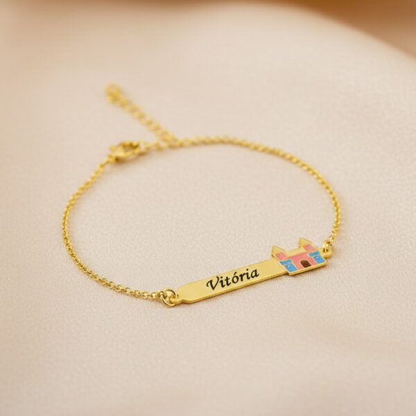 Pulseira Infantil, Castelo com Resi...
