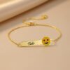Infantil -0165 Pulseira Infantil, Emoji com Resina Personalizado