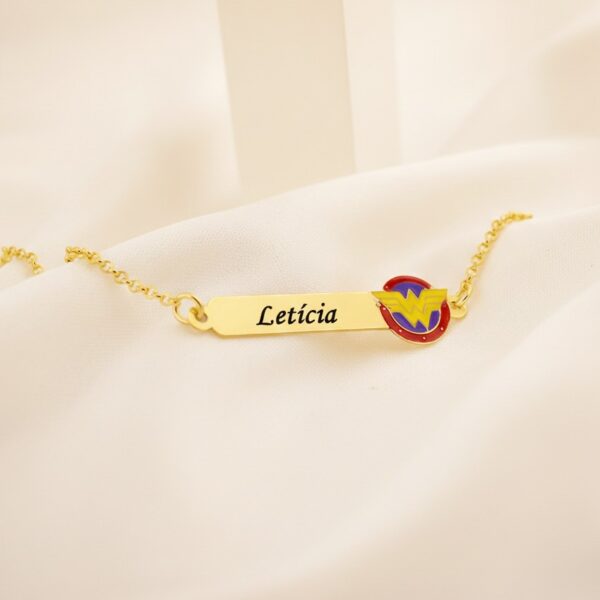 Pulseira Infantil, Mulher Maravilha...