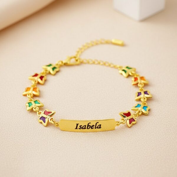 Pulseira Infantil Colorida com Nome...