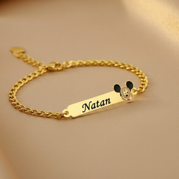 Pulseira Infantil, Mickey com Resin...