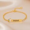 Infantil -0181 Pulseira Infantil, Unicórnio com Resina Personalizado